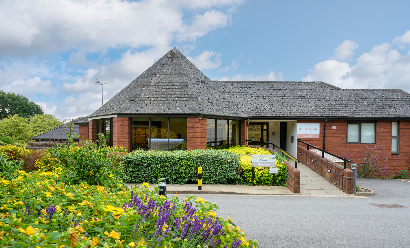 The main entryway to The New Foscote Hospital